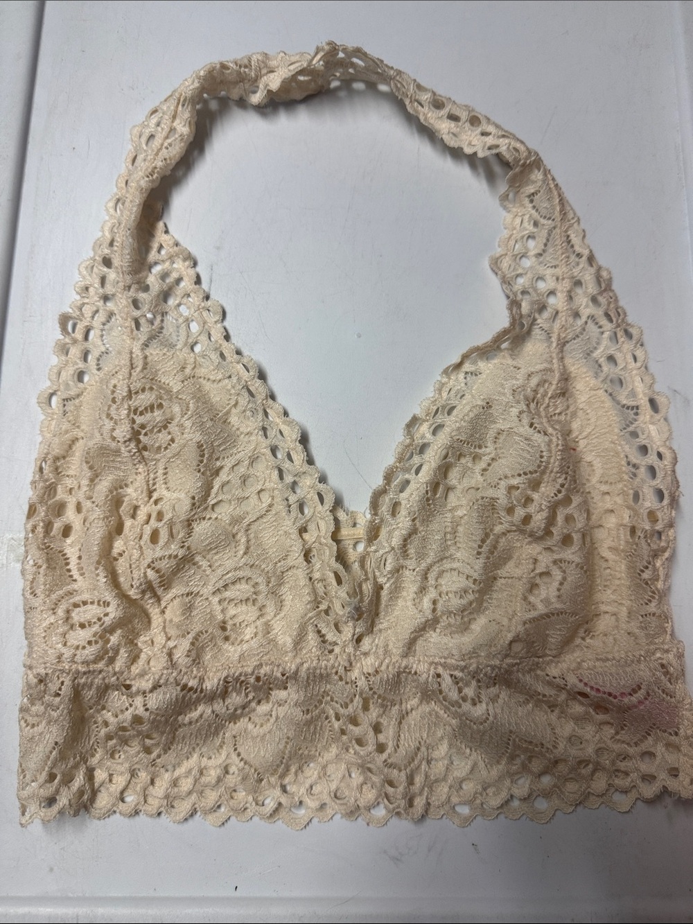Rue21 Cream Lace Soft Halter Bralette